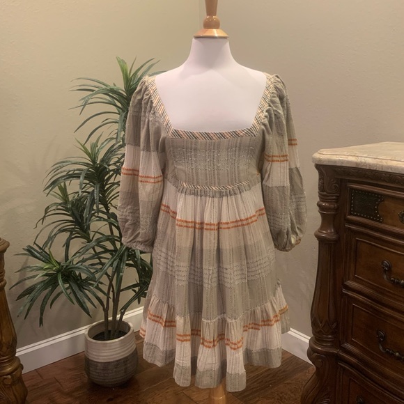 NWT $148 Free People Cozy Striped Mini Dress XS S - Picture 6 of 14